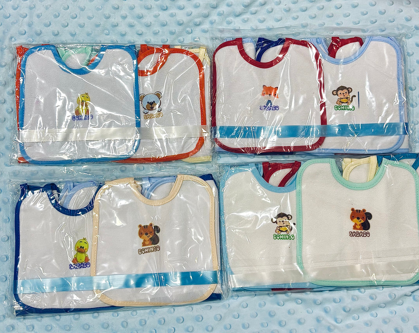 SEMANARIO DE BABEROS ESTAMPADOS X7