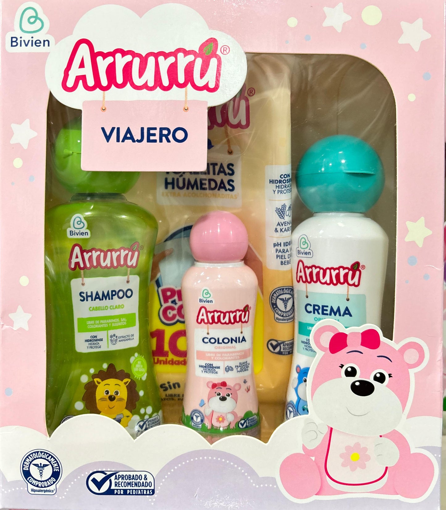 KIT DE BAÑO ARRURRÚ VIAJERO