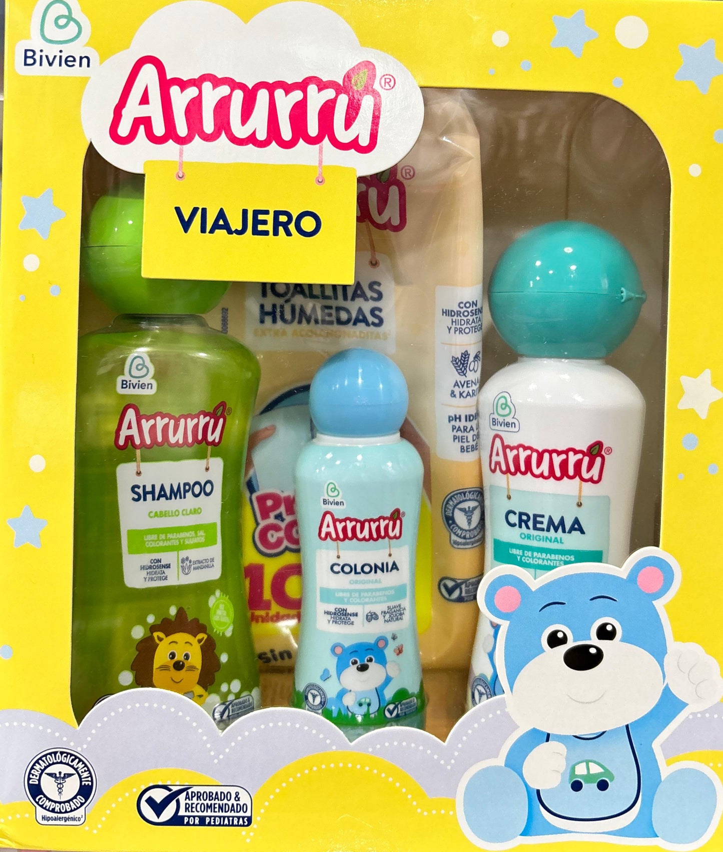 KIT DE BAÑO ARRURRÚ VIAJERO