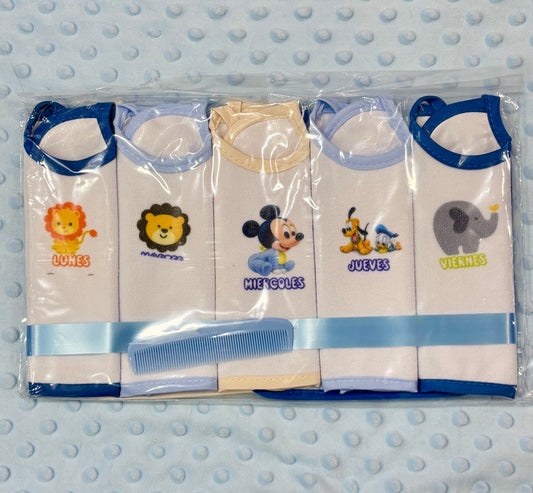 SEMANARIO DE BABEROS ESTAMPADOS X7