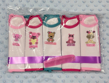 SEMANARIO DE BABEROS ESTAMPADOS X7