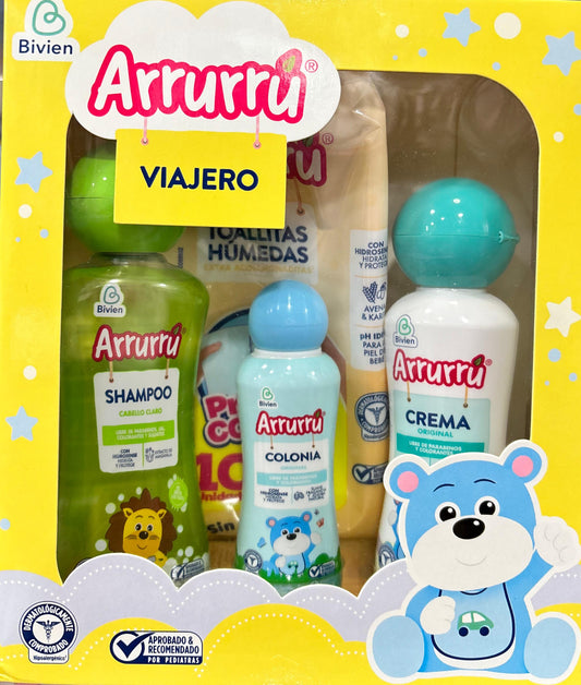 KIT DE BAÑO ARRURRÚ VIAJERO